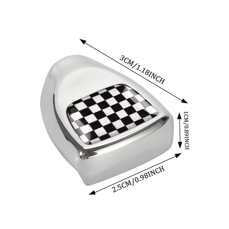 TOMALL Push Start Button Cover Compatible with Mini Cooper F56 F55 F57 F54 F60 Car Engine Start Button Cover Engine Start Stop Button Cover Push Start Stop Ignition Ring Cap for Car Accessories(Plaid) - Image 2